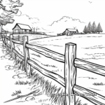 Farm Fence and Pasture Coloring Pages 4
