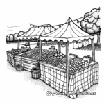 Farm to Table: Farmers Market Coloring Pages 2