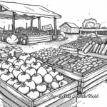 Farm to Table: Farmers Market Coloring Pages 3