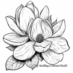 Fascinating Magnolia Flower Coloring Pages 1