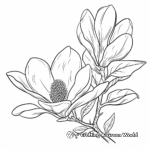 Fascinating Magnolia Flower Coloring Pages 3