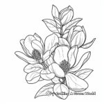 Fascinating Magnolia Flower Coloring Pages 4