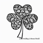 Fascinating Shamrock Zentangle Coloring Pages 1