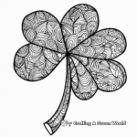 Fascinating Shamrock Zentangle Coloring Pages 2