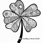 Fascinating Shamrock Zentangle Coloring Pages 3