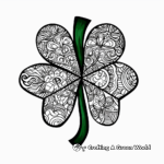 Fascinating Shamrock Zentangle Coloring Pages 4