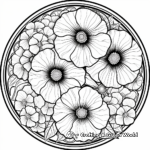 Floral Mandala Designs: Adult Coloring Pages of Marigolds 1