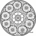 Floral Mandala Designs: Adult Coloring Pages of Marigolds 3