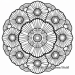 Floral Mandala Designs: Adult Coloring Pages of Marigolds 4