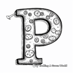 Food-shaped Letter P Coloring Pages 2
