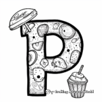 Food-shaped Letter P Coloring Pages 4