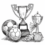 Football Trophies and Medals Coloring Pages 3