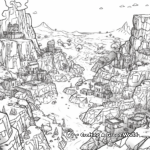 Fortnite Landscapes and POIs Coloring Pages 4