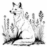 Fox in the Wild: Forest-Scene Coloring Pages 4