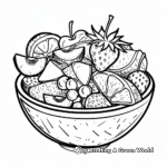 Fresh Fruit Salad for Summer Coloring Pages 1