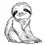 Friendly Baby Sloths Color Pages 1