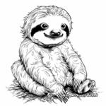 Friendly Baby Sloths Color Pages 2