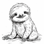 Friendly Baby Sloths Color Pages 3