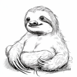 Friendly Baby Sloths Color Pages 4