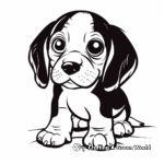 Friendly Beagle Puppy Coloring Pages for Kids 3