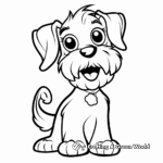 Friendly Cartoon Maltese Coloring Pages for Kids 1