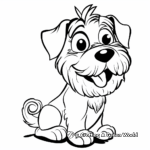 Friendly Cartoon Maltese Coloring Pages for Kids 2