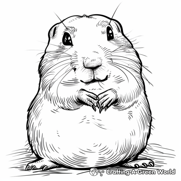 Friendly Prairie Dog Coloring Pages 1