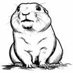 Friendly Prairie Dog Coloring Pages 2