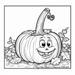 Friendly Pumpkin Patch Coloring Pages 2