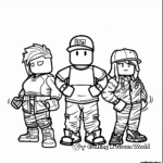 Friendly User-Generated Roblox Characters Coloring Pages 1