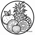 Fruit Themed Circle Coloring Pages 1
