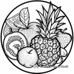 Fruit Themed Circle Coloring Pages 2
