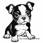 Fun Boston Terrier Puppy Coloring Pages 3