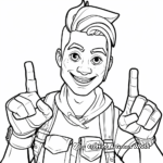 Fun Fortnite Emotes Coloring Pages 1
