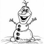 Fun Olaf Snowman Coloring Pages 1