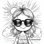 Fun Sunshine and Sunglasses Coloring Pages 1