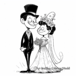 Funny Cartoon Bride and Groom Coloring Pages 2