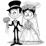Funny Cartoon Bride and Groom Coloring Pages 3