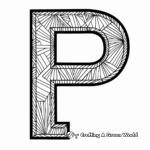 Geometric Letter P Coloring Pages 1