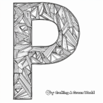 Geometric Letter P Coloring Pages 3