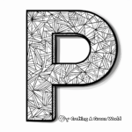 Geometric Letter P Coloring Pages 4