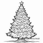 Glowing Christmas Tree Coloring Pages For Adults 1