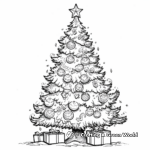 Glowing Christmas Tree Coloring Pages For Adults 2