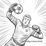 Goalkeeper Saving a Shot Coloring Pages 1
