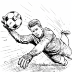 Goalkeeper Saving a Shot Coloring Pages 2