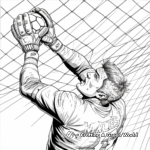 Goalkeeper Saving a Shot Coloring Pages 4