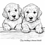 Golden Retriever Puppies Coloring Pages 4