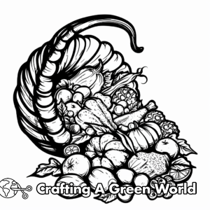 Cornucopia Food Coloring Pages - Free &amp; Printable!