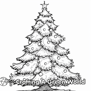 Big Christmas Tree Coloring Pages - Free &amp; Printable!