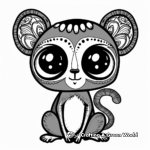 Gray Mouse Lemur Coloring Books for Kids 1